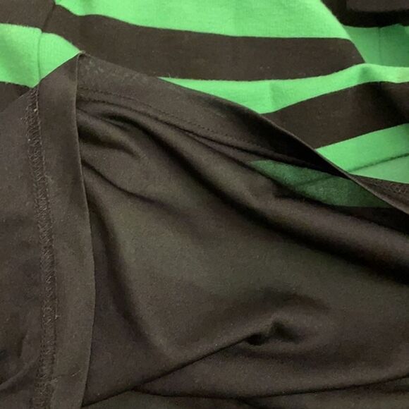 Vince Camuto Shift Dress Womens Size 6 Green Black Striped Sleeveless - Picture 9 of 12